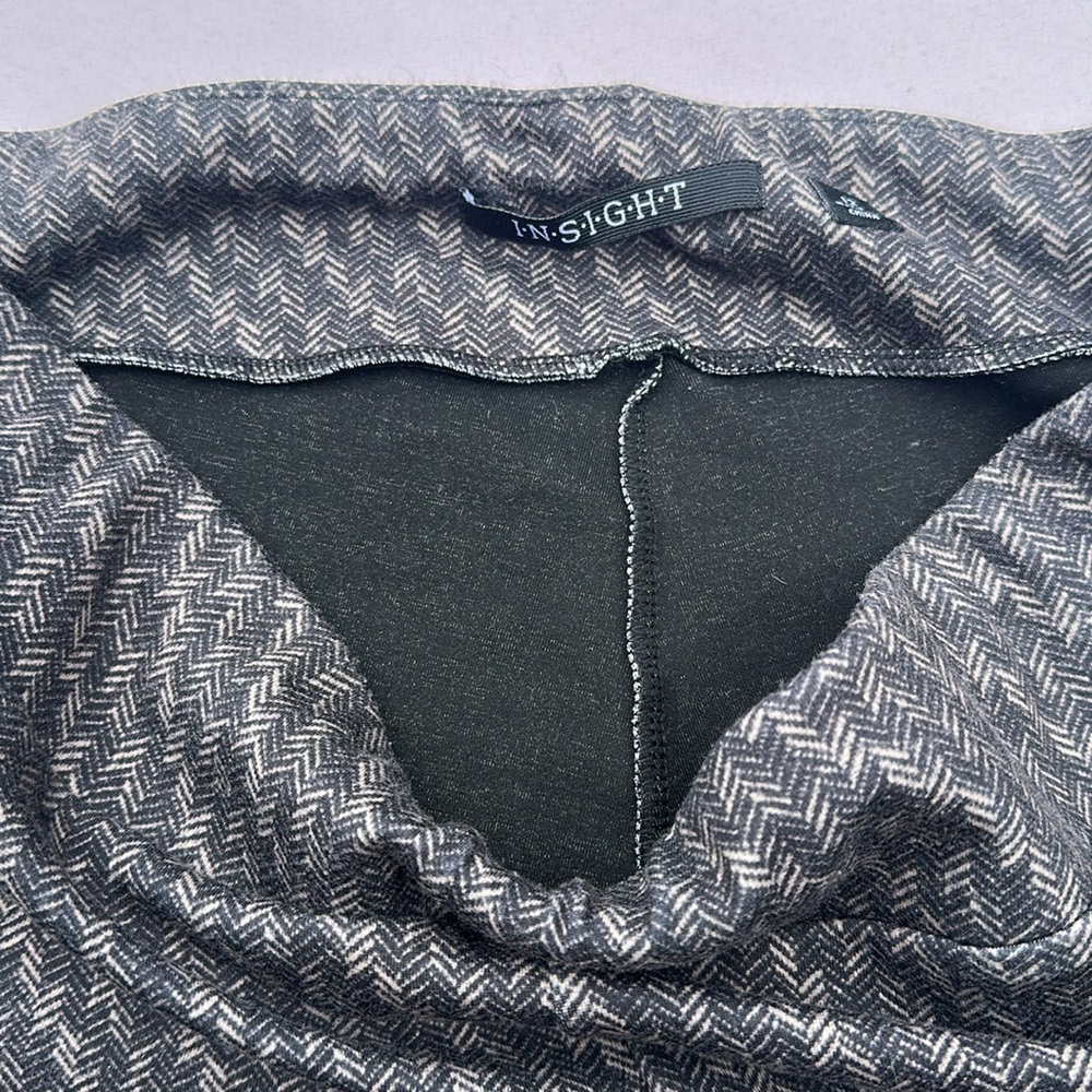 Insight Gray Herringbone Pattern Pants - image 3